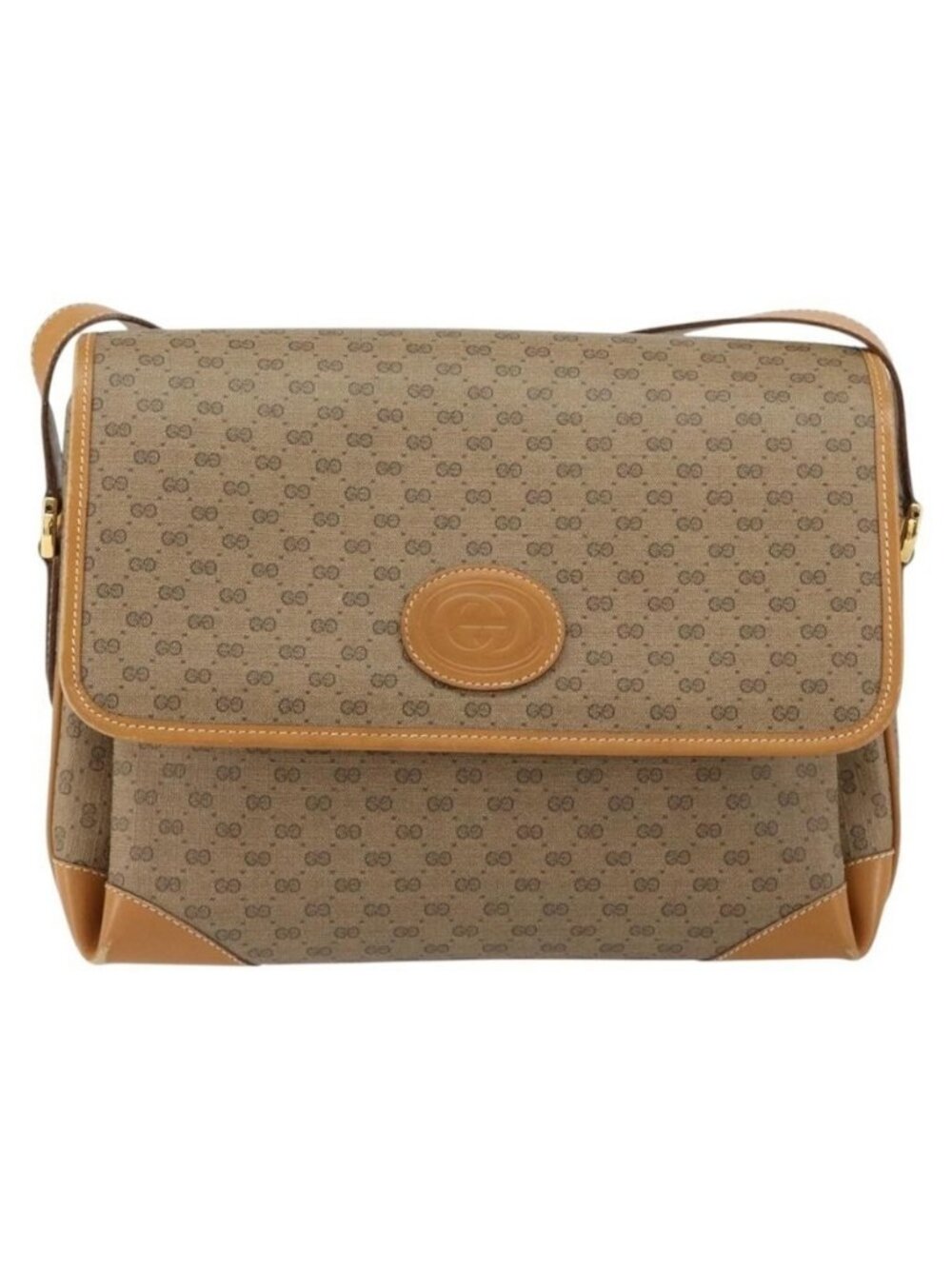 Authentic GUCCI Micro GG Supreme Shoulder Bag PVC Gold Beige 001 116 0924 - Picture 9 of 16